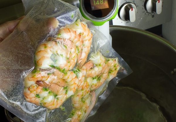 Sous Vide mit Garnelen
