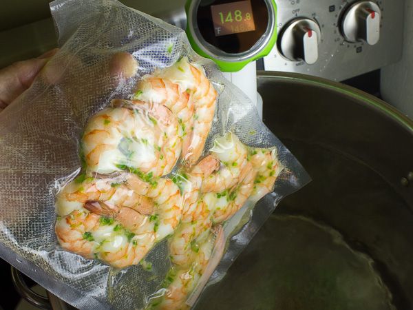 Sous Vide mit Garnelen Sous Vide mit Garnelen